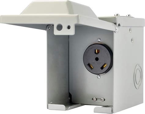 rv 30 amp junction box|30a rv receptacle outdoor box.